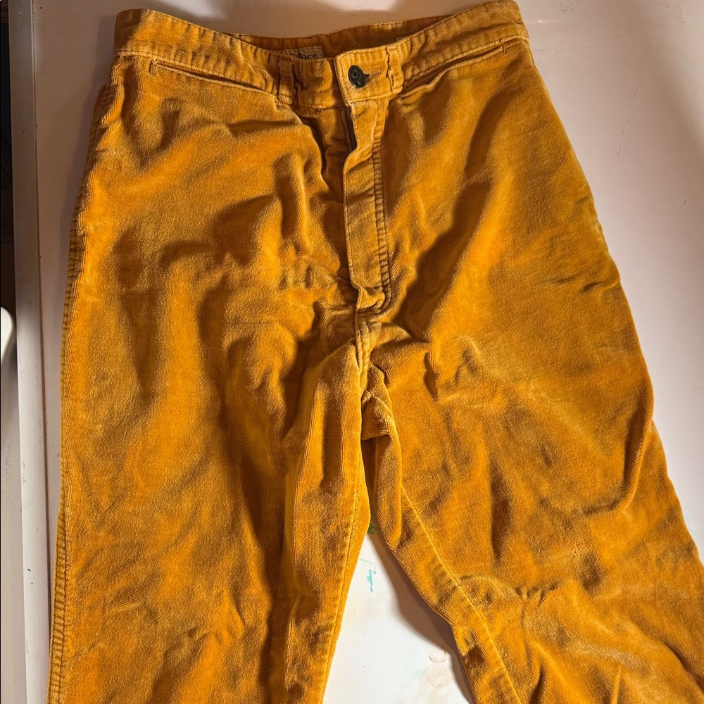 Women's Mustard Corduroy Pants